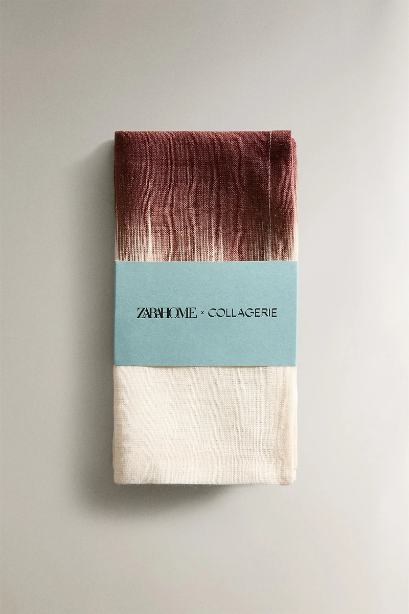 LOT SERVIETTES DE TABLE LIN DÉGRADÉ X COLLAGERIE
