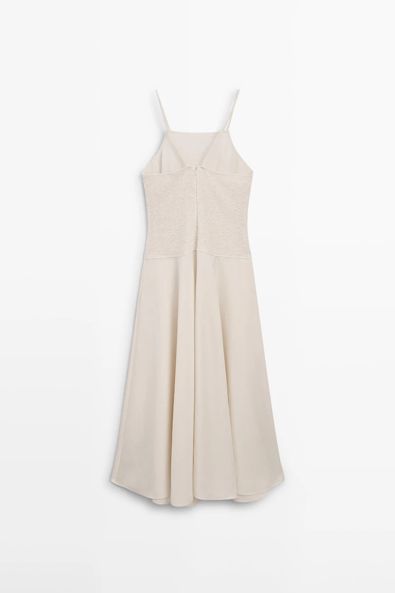 Long contrast dress