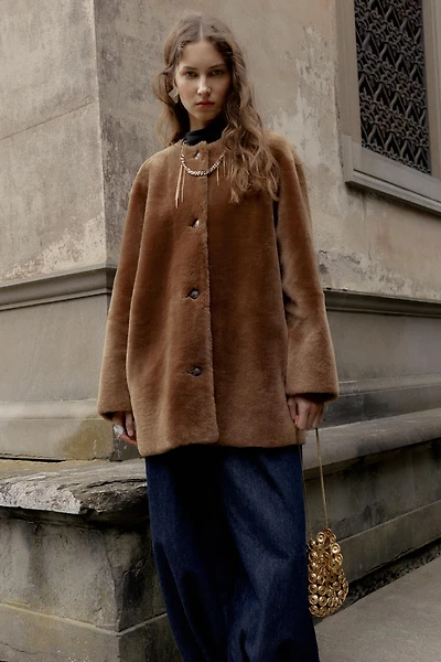 MANTEAU 100 % CUIR RÉVERSIBLE