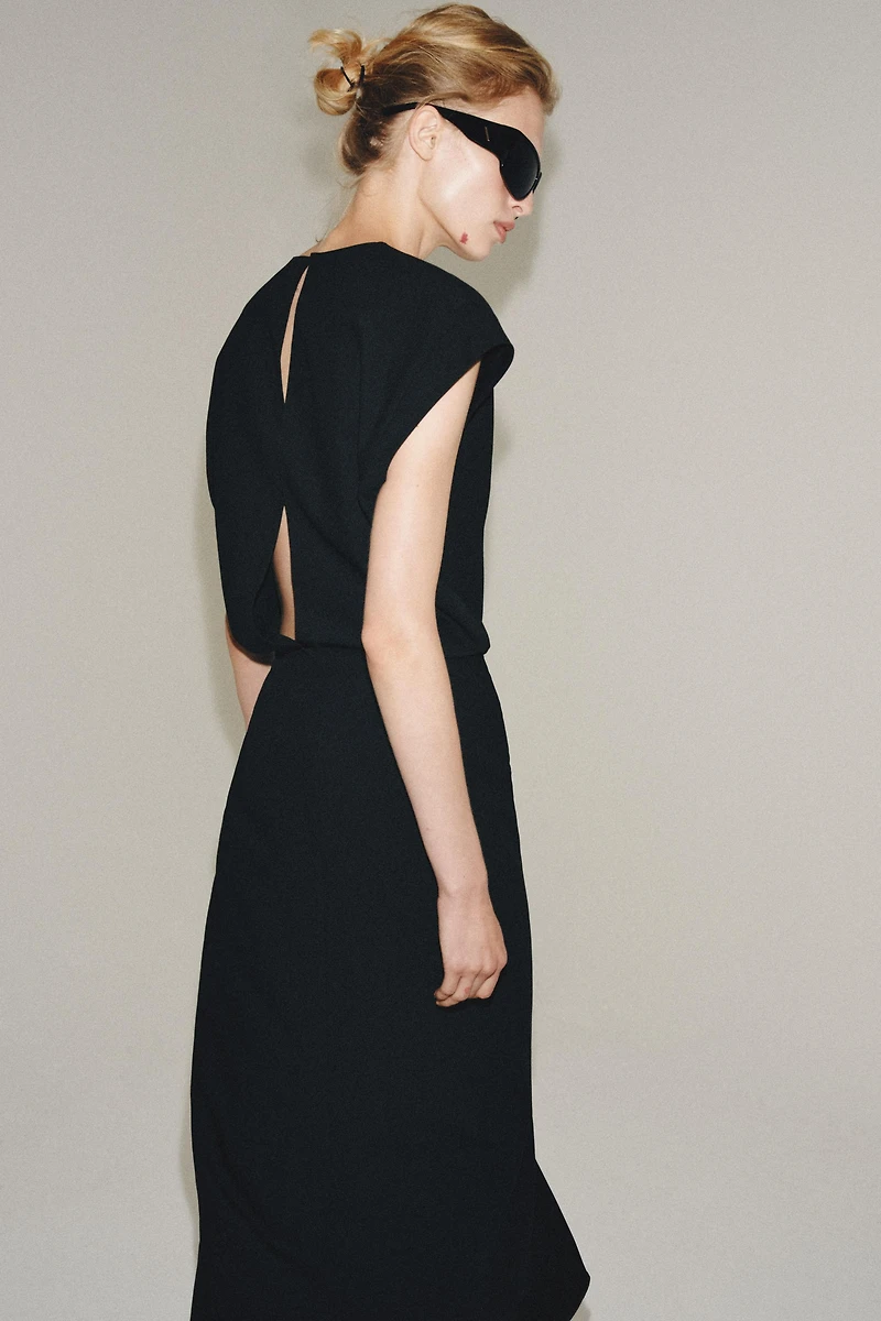 ZW COLLECTION DRAPED MIDI DRESS