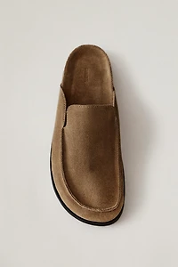 LEATHER MULE CLOG SLIPPERS
