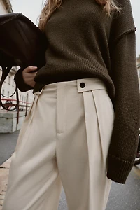 TAPERED PANTS WITH WAIST BUTTONS