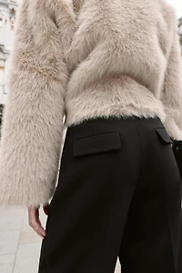 PANTALON CEINTURE PIED-DE-POULE