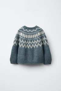 SPARKLY JACQUARD KNIT JUMPER