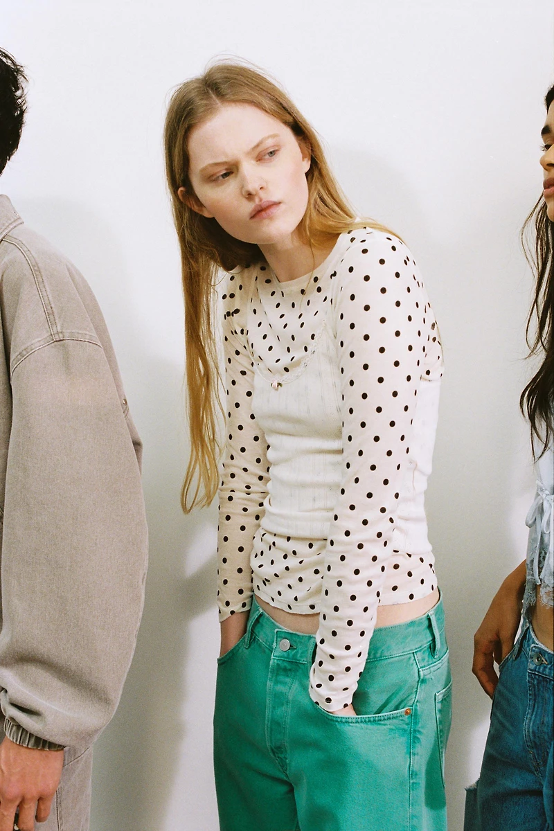POINTELLE STRAP T-SHIRT