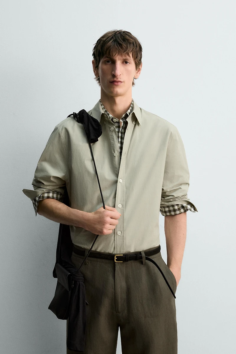 REGULAR FIT POPLIN SHIRT