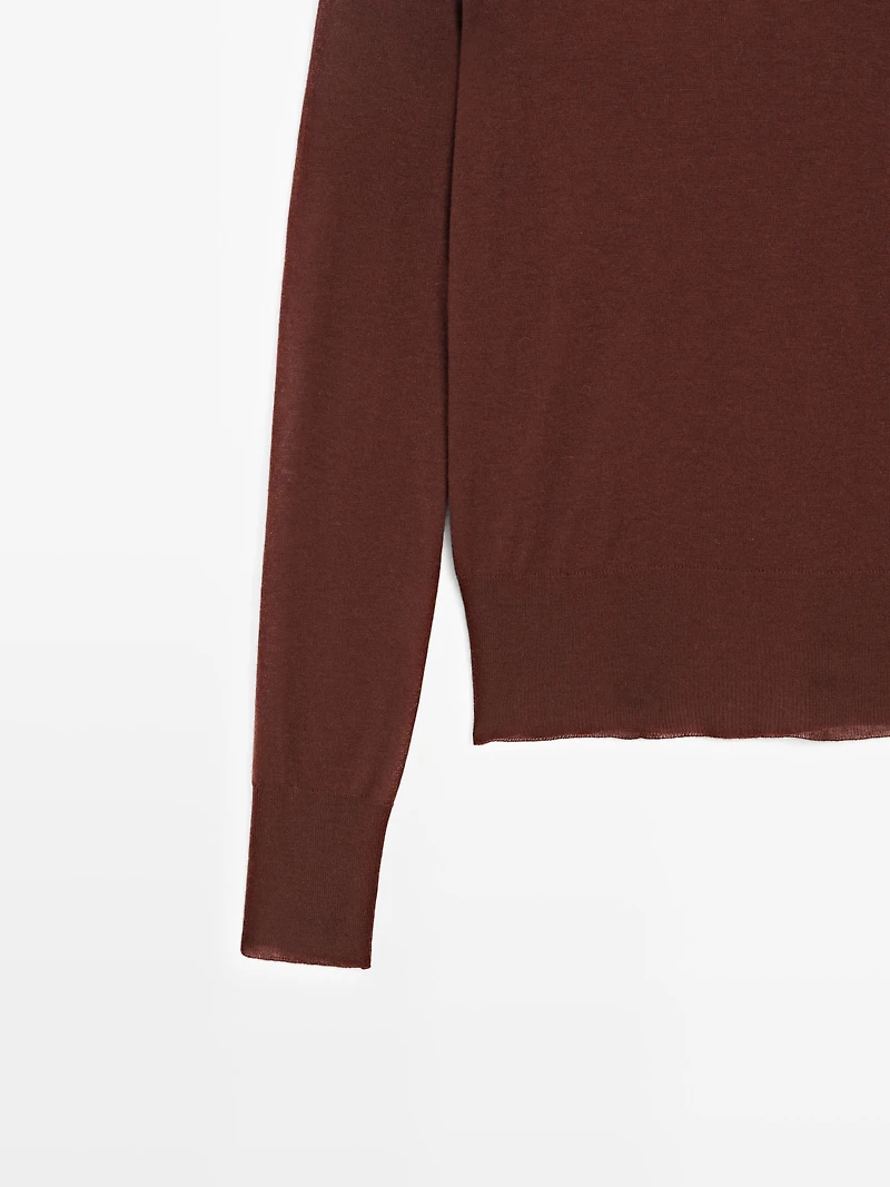 100% wool knit mock turtleneck sweater - STUDIO