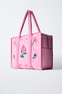 SHOPPER FLEURS BRODÉES