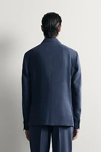 LINEN - WOOL REGULAR FIT SUIT BLAZER
