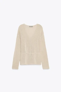 GILET EN MAILLE AVEC LIN