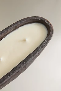 GR) LEATHER AMBER SCENTED CANDLE