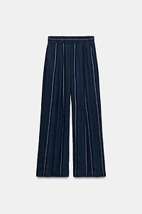 ZW COLLECTION STRIPED PALAZZO TROUSERS