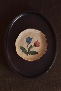 PLAT TERRE CUITE FLORAL