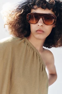 TOP EN MAILLE ASYMÉTRIQUE