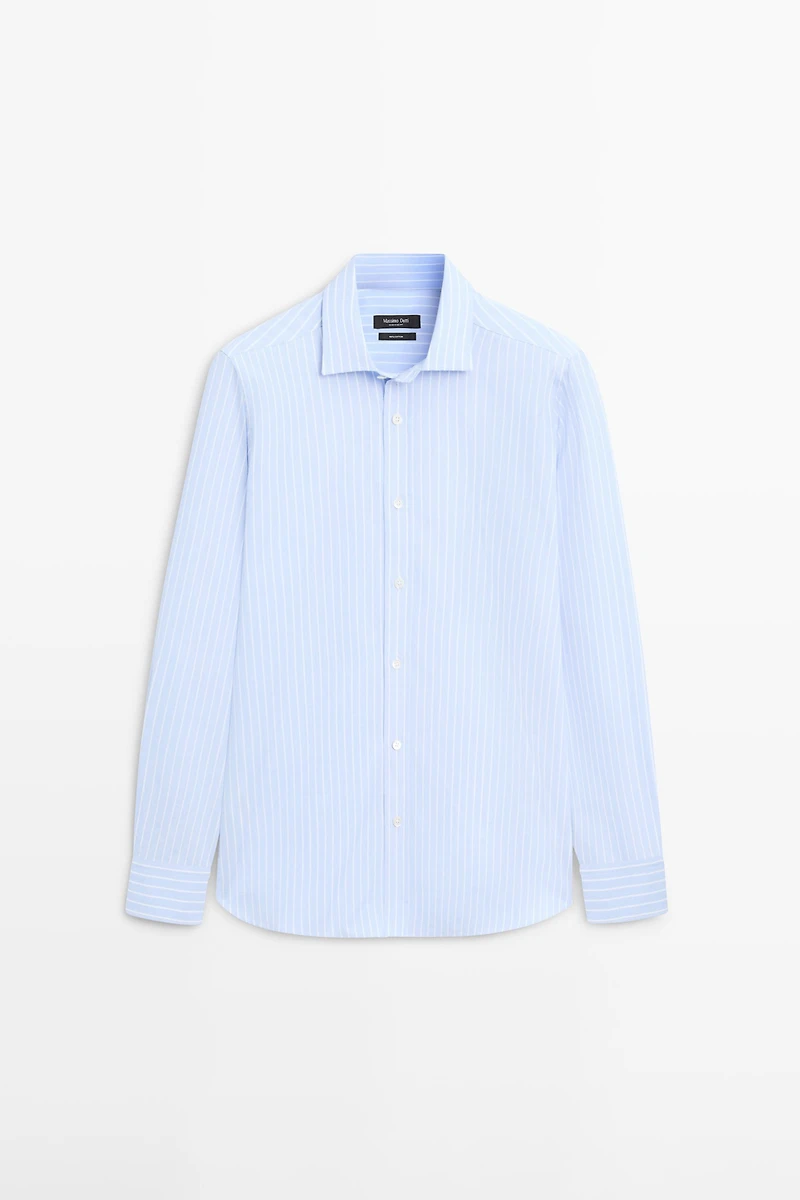 Regular fit pinstriped shirt