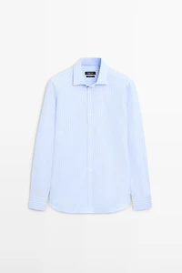 Regular fit pinstriped shirt