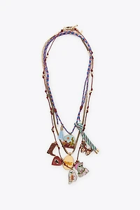 3-PACK CORD CHAIN MEDALLION NECKLACES