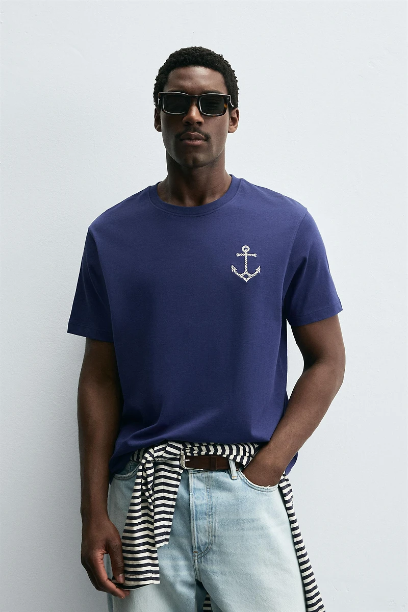 ANCHOR EMBROIDERY T-SHIRT