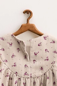 ZARA TIMELESS - ROBE EN VELOURS CÔTELÉ À FLEURS