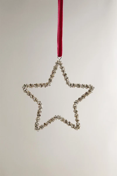 TEXTURED CHRISTMAS STAR TREE DECORATION