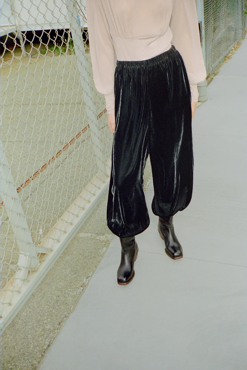 PANTALON BOUFFANT EN VELOURS