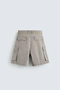 RELAXED FIT DRAWSTRING CARGO SHORTS
