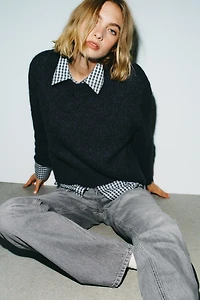 JEAN TRF WIDE LEG TAILLE BASSE