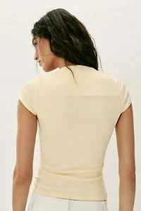 SQUARE NECKLINE T-SHIRT