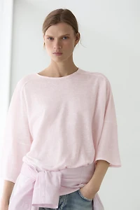 Linen blend T-shirt