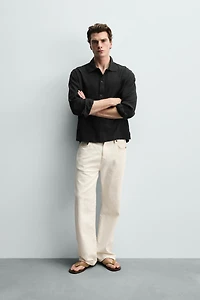 COTTON-LINEN POLO SHIRT