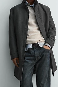 MANTEAU À COL AMOVIBLE