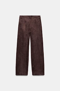 PANTALON EFFET DAIM