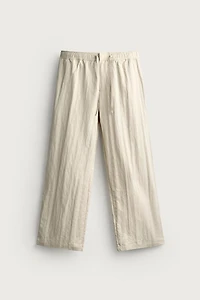 PANTALON TECHNIQUE COUPE DÉCONTRACTÉE EFFET FROISSÉ