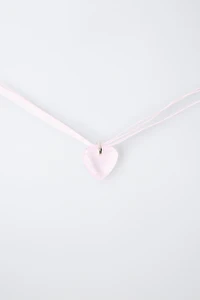 HEART ORGANZA CORD NECKLACE