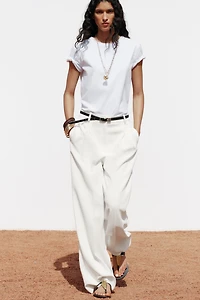 T-SHIRT DÉLAVÉ À MANCHES COURTES