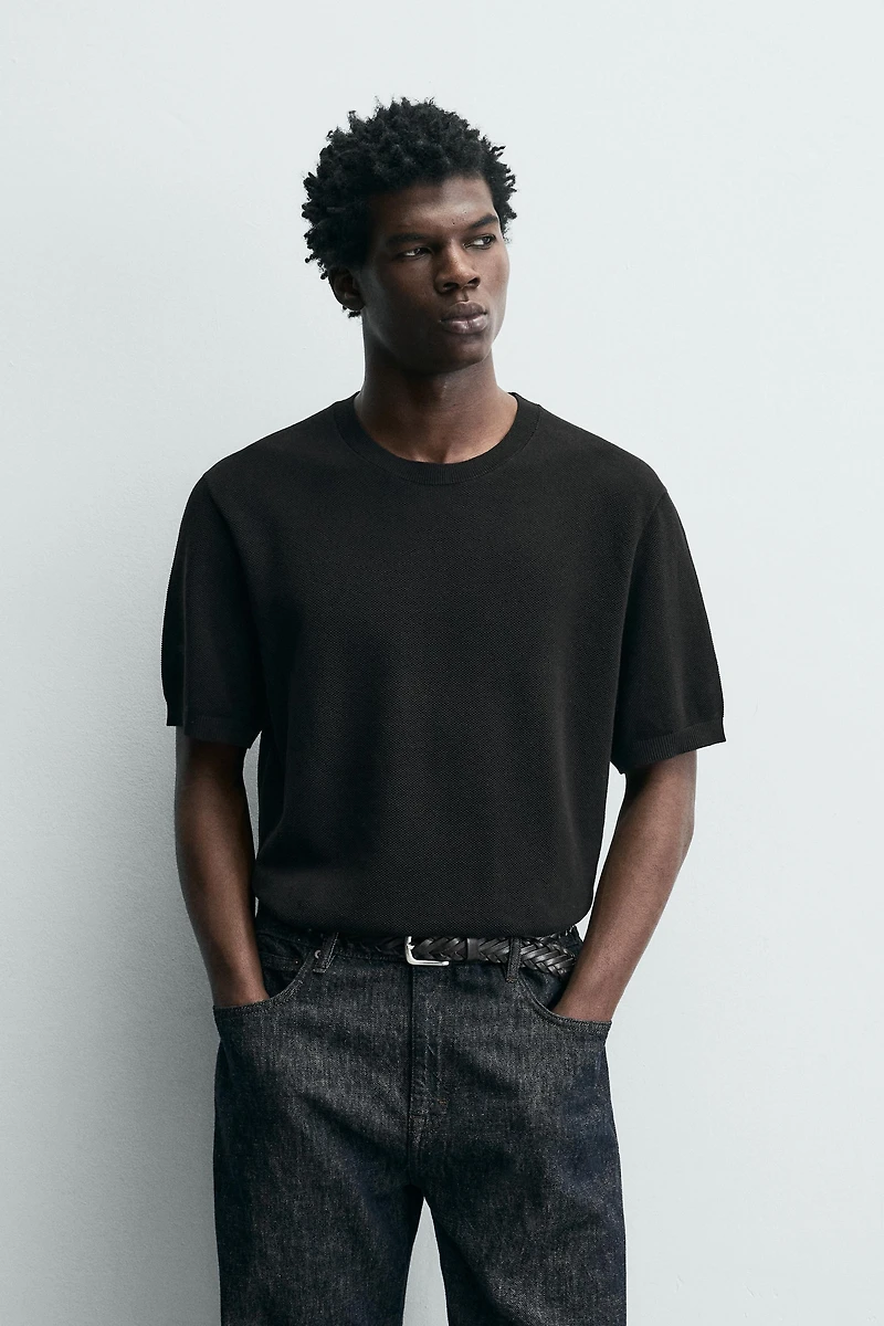 RELAXED FIT KNIT T-SHIRT