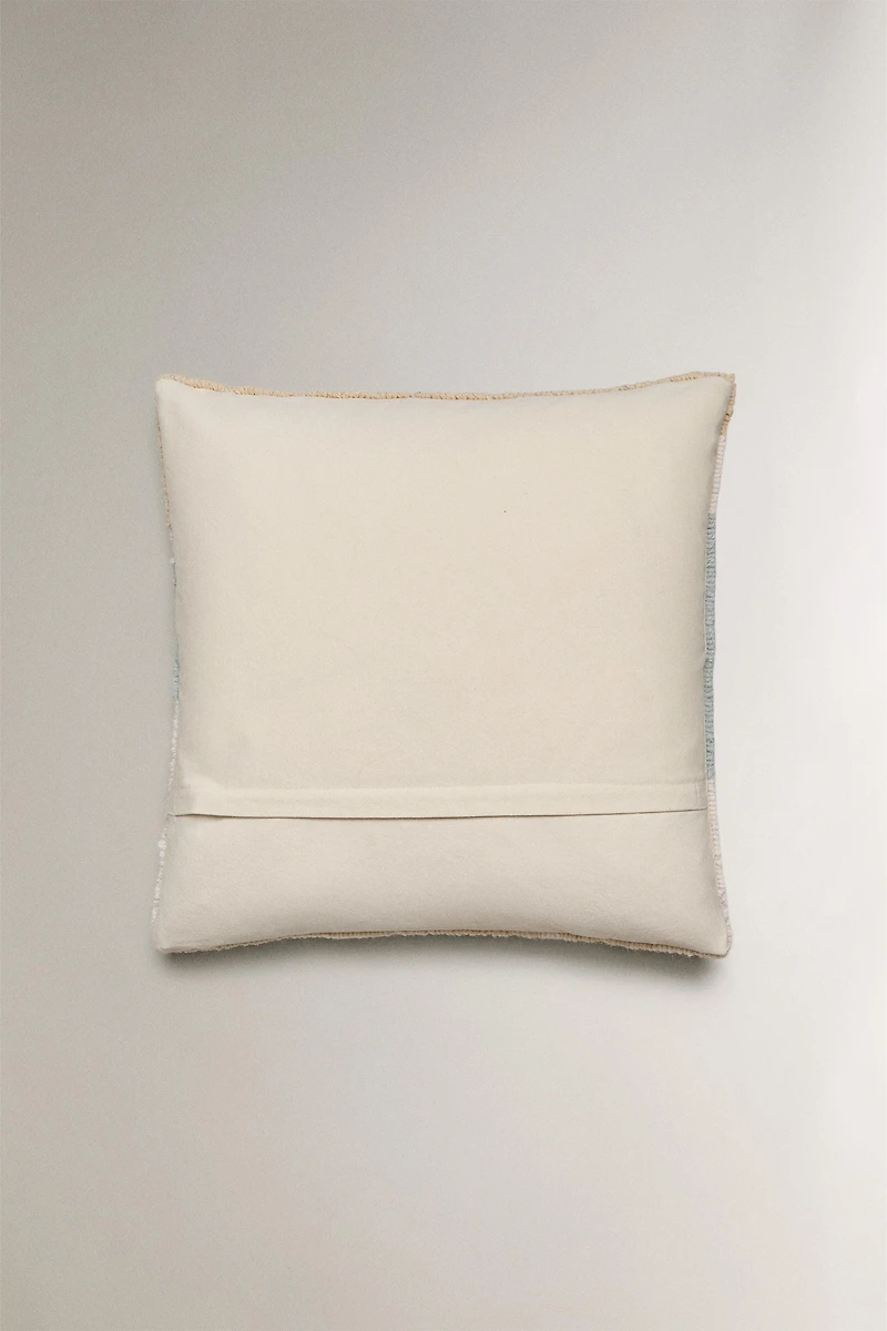 HOUSSE DE COUSSIN LAINE CHIEN SKI NOËL