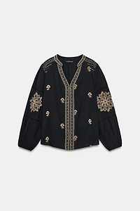 EMBROIDERED FLORAL SHIRT