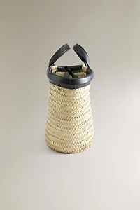 LEATHER DETAIL TOTE BAG