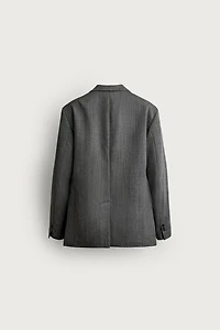 RELAXED FIT 100% WOOL SUIT BLAZER