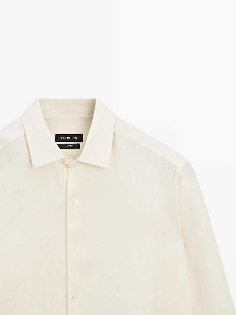 Chemise regular fit lin extra-fine