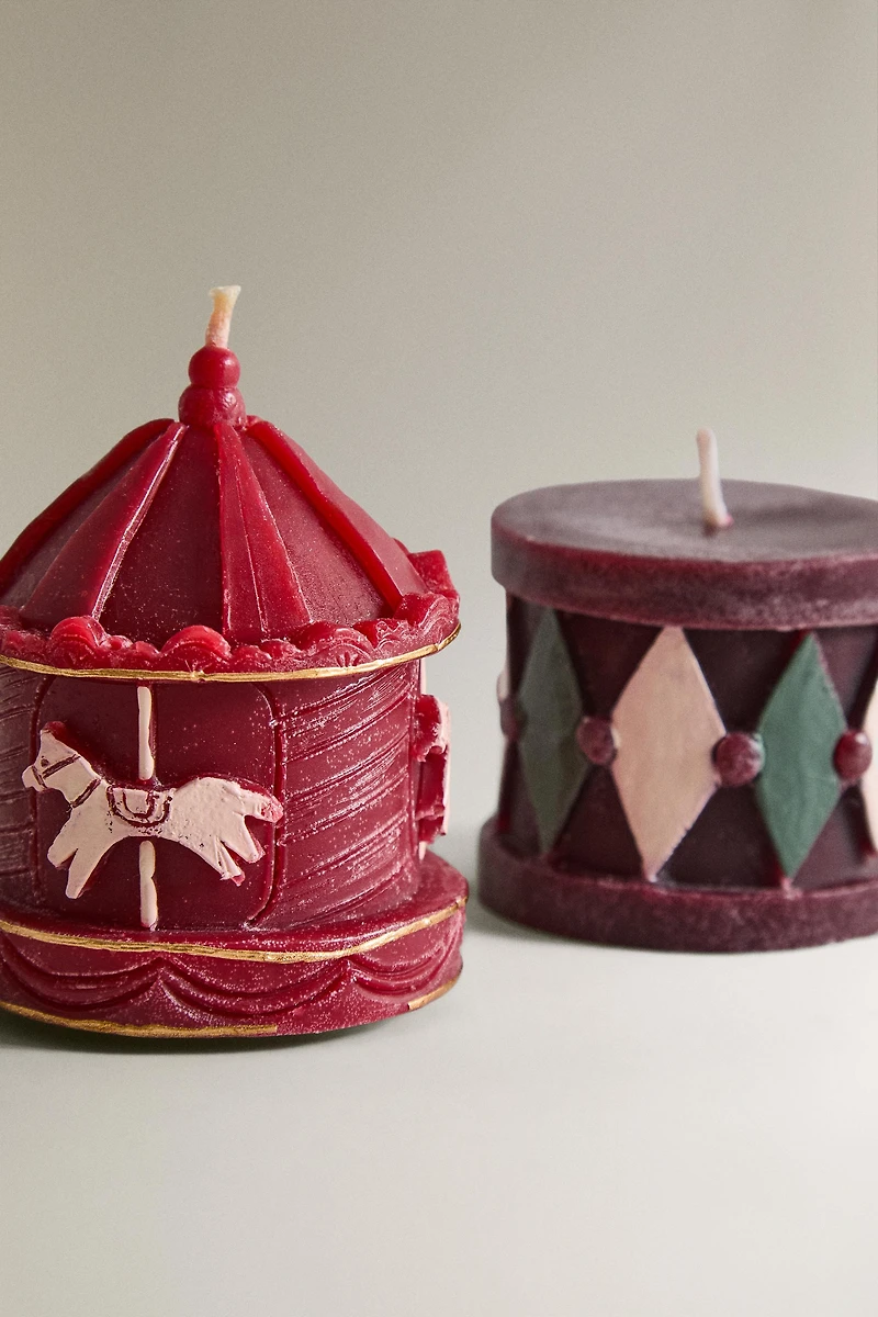 SET OF DRUM GINGERBREAD SCENTED CANDLES (SET OF 2)