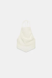 RUCHED HALTER TOP