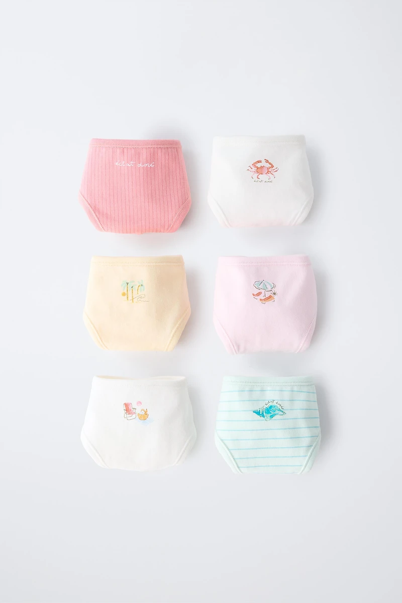 AGES 6-14/ SIX-PACK OF PRINTED UNDERWEAR