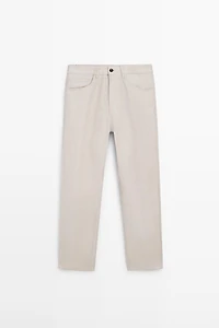 Wide-leg linen trousers