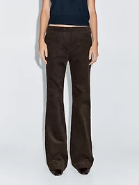Flared corduroy trousers