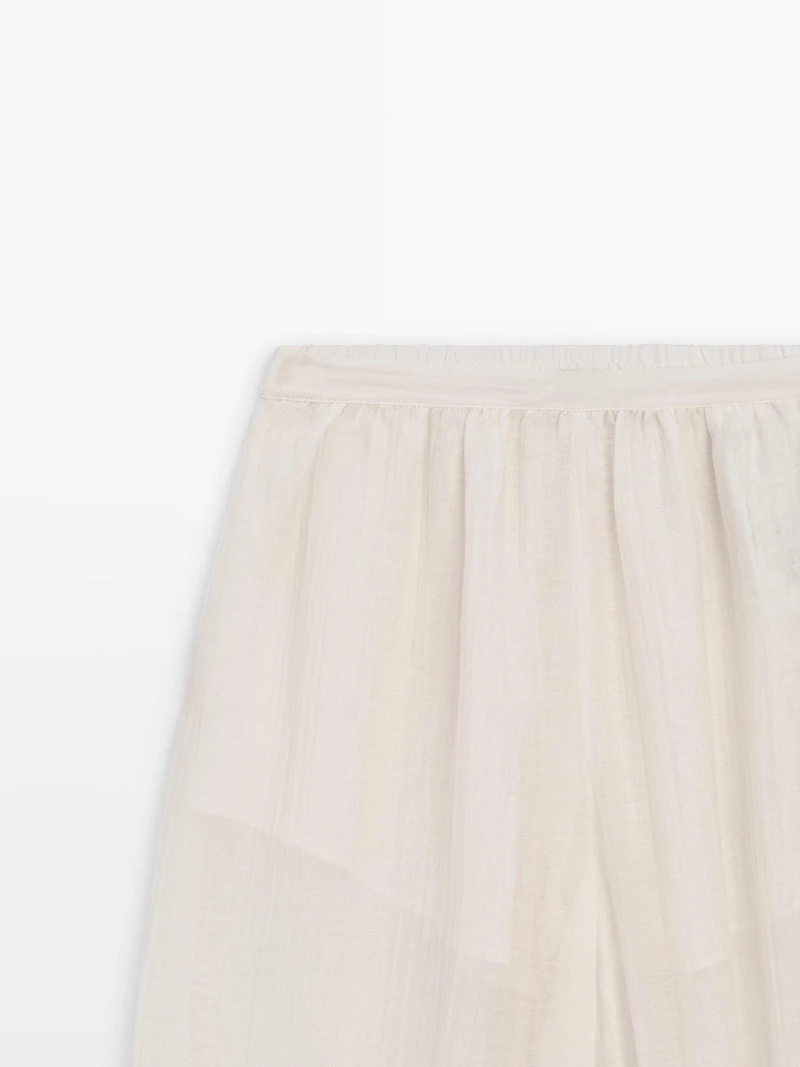 Pantalon bouffant fluide plissé