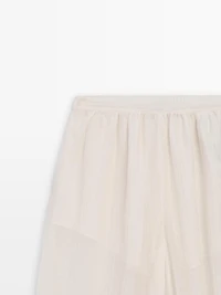 Pantalon bouffant fluide plissé