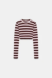 STRIPED CROPPED TOP