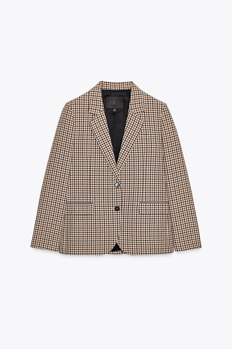 STRAIGHT PLAID BLAZER ZW COLLECTION